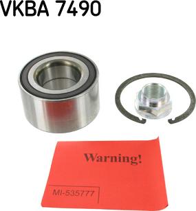 SKF VKBA 7490 - Riteņa rumbas gultņa komplekts ps1.lv