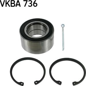 SKF VKBA 736 - Riteņa rumbas gultņa komplekts ps1.lv