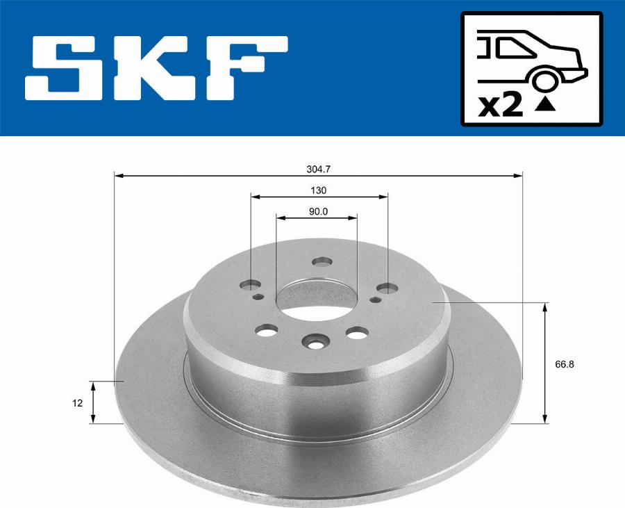 SKF VKBD 90069 S2 - Bremžu diski ps1.lv