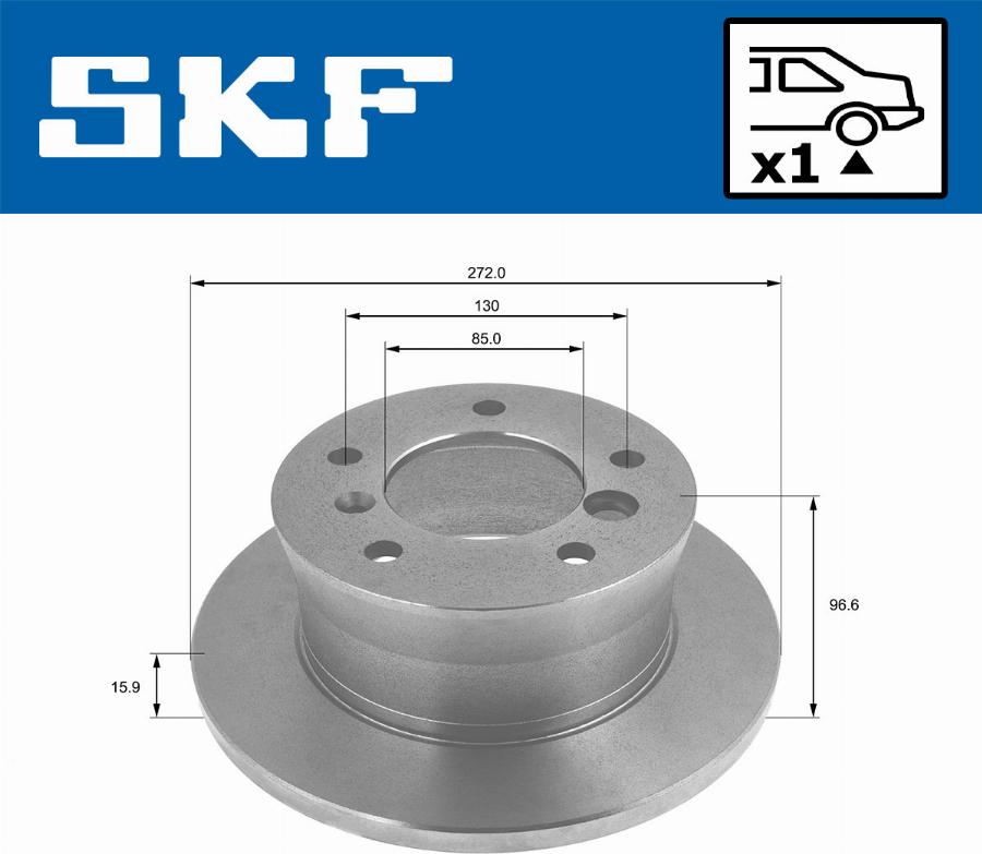 SKF VKBD 90198 S1 - Bremžu diski ps1.lv