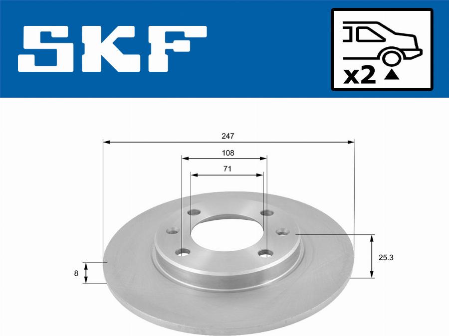 SKF VKBD 90169 S2 - Bremžu diski ps1.lv