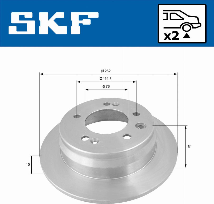 SKF VKBD 90186 S2 - Bremžu diski ps1.lv