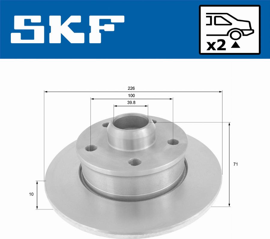 SKF VKBD 90126 S2 - Bremžu diski ps1.lv