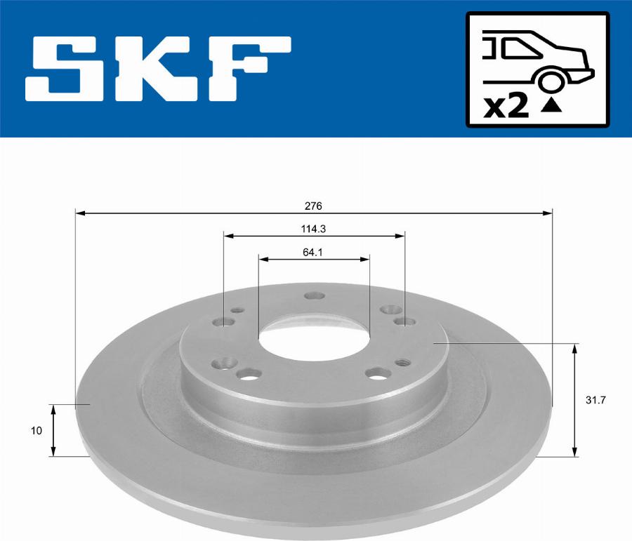 SKF VKBD 90318 S2 - Bremžu diski ps1.lv