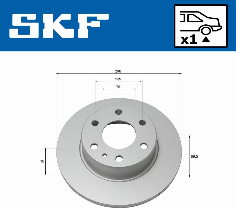 SKF VKBD 90321 S1 - Bremžu diski ps1.lv