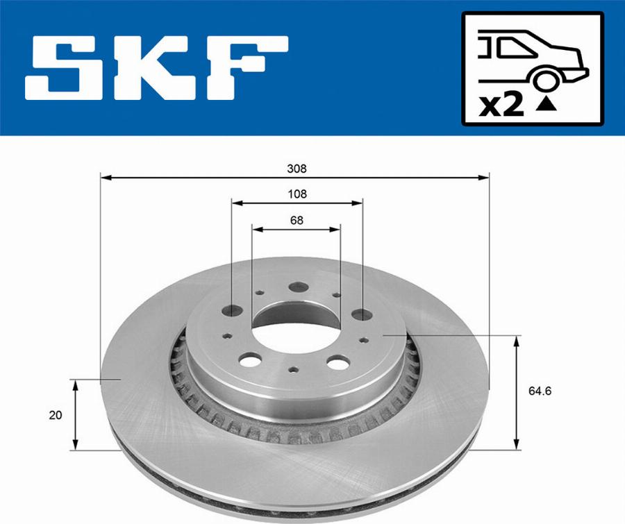 SKF VKBD 90296 V2 - Bremžu diski ps1.lv