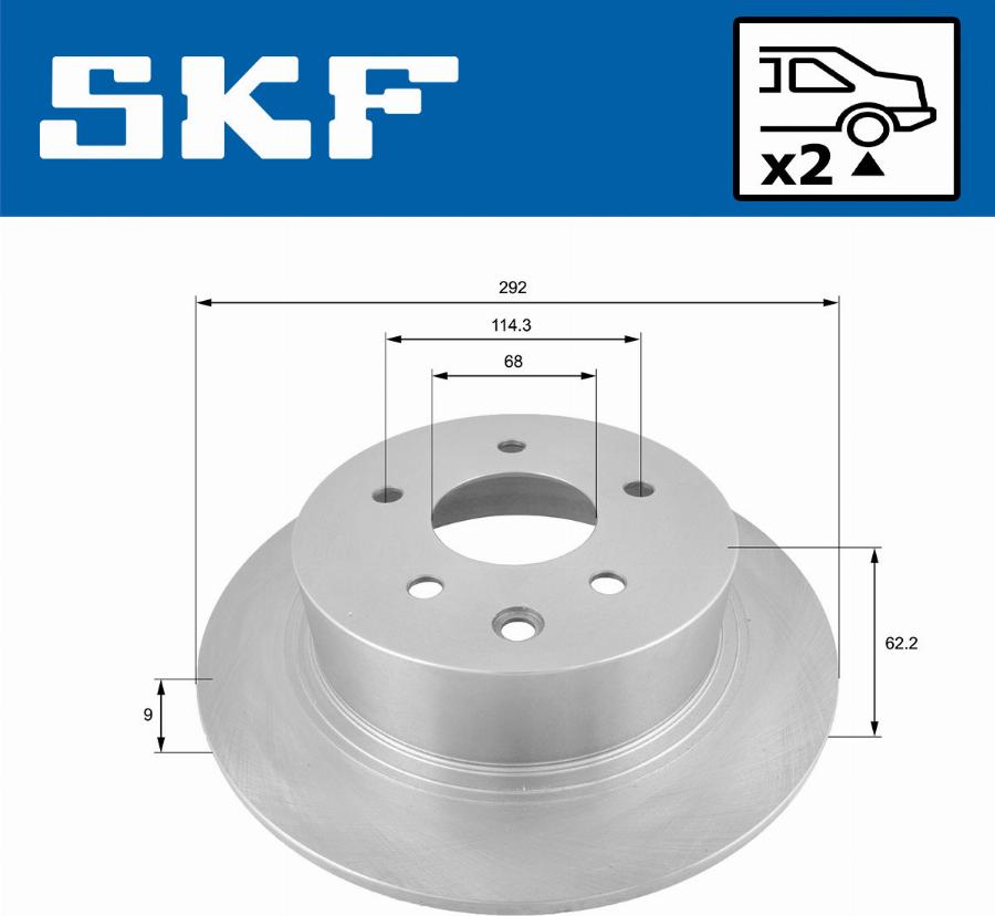 SKF VKBD 90263 S2 - Bremžu diski ps1.lv