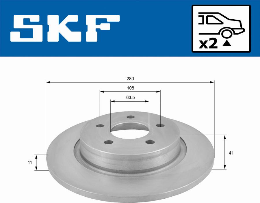 SKF VKBD 90203 S2 - Bremžu diski ps1.lv