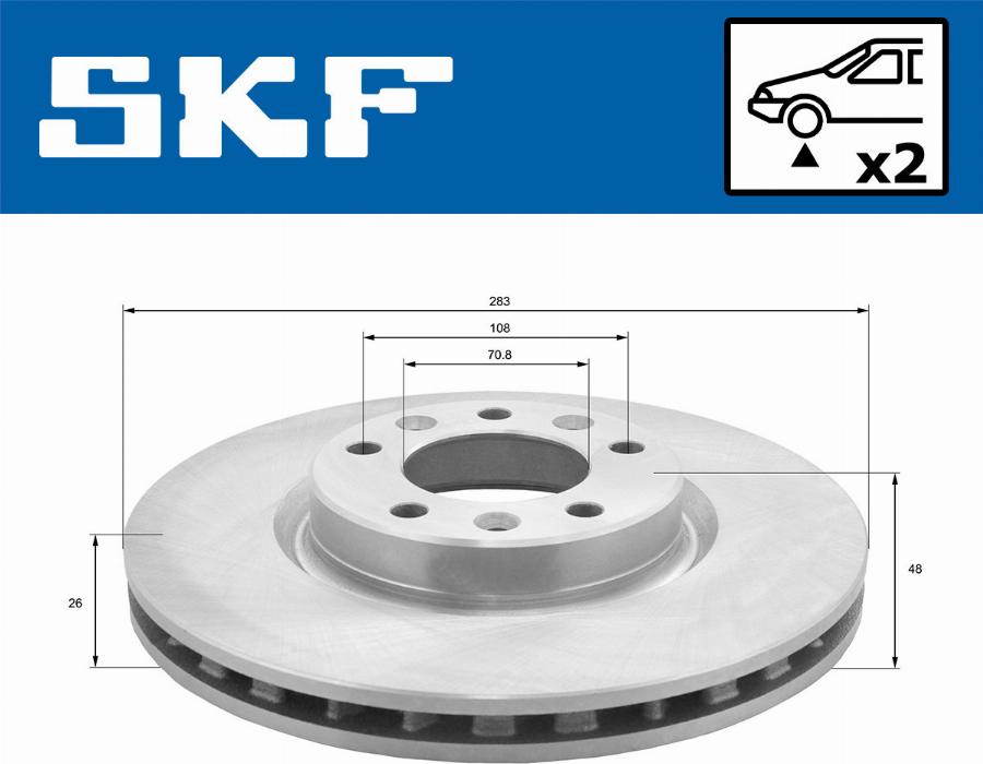 SKF VKBD 80090 V2 - Bremžu diski ps1.lv