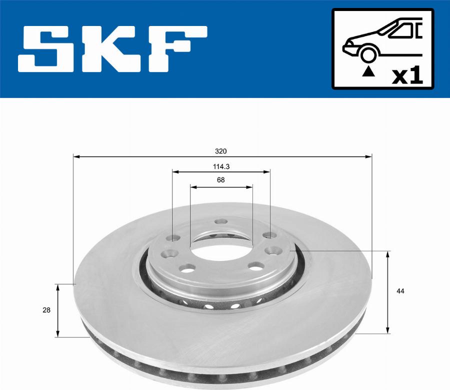 SKF VKBD 80091 V1 - Bremžu diski ps1.lv