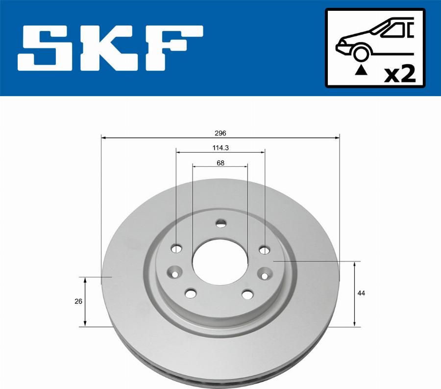 SKF VKBD 80047 V2 - Bremžu diski ps1.lv