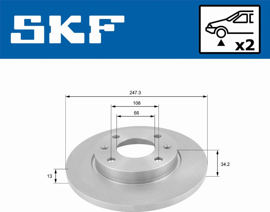 SKF VKBD 80059 S2 - Bremžu diski ps1.lv