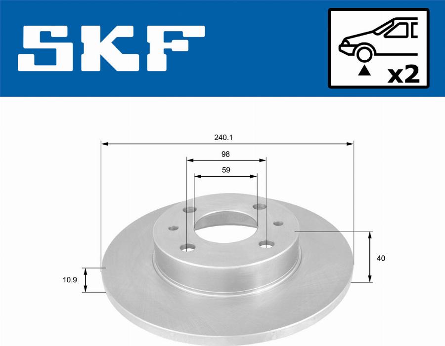 SKF VKBD 80058 S2 - Bremžu diski ps1.lv