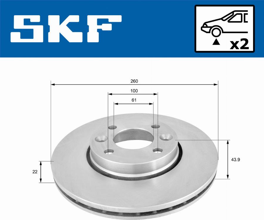 SKF VKBD 80004 V2 - Bremžu diski ps1.lv