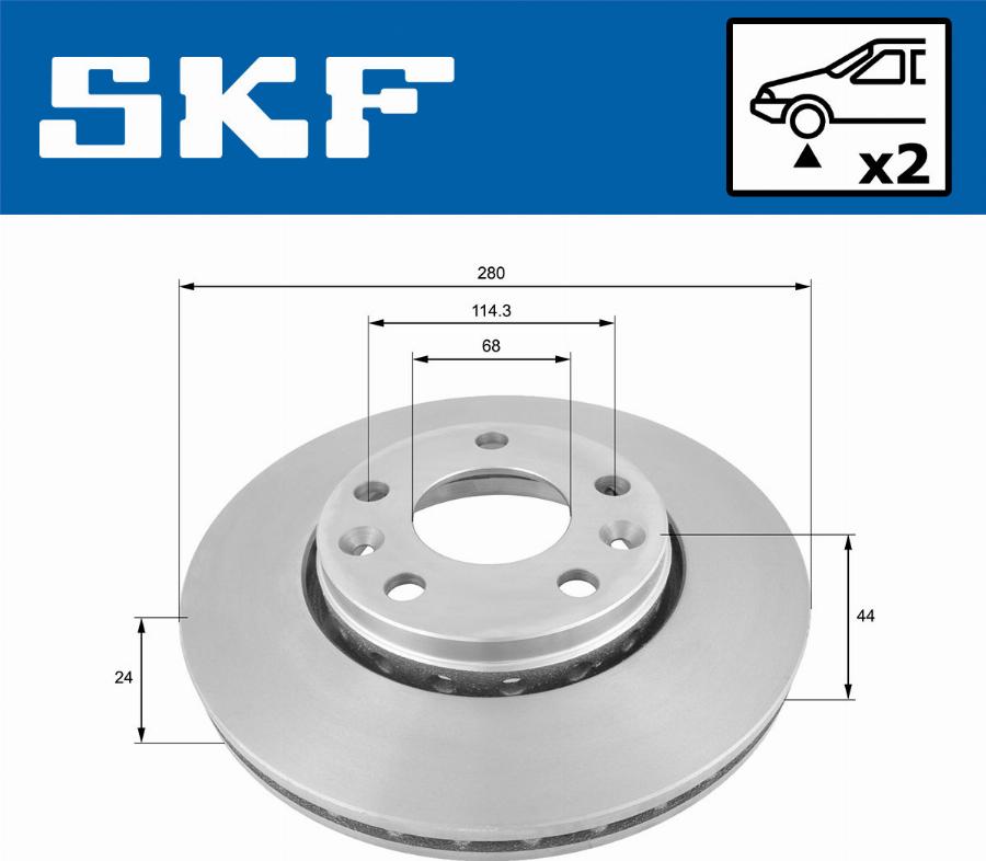 SKF VKBD 80008 V2 - Bremžu diski ps1.lv