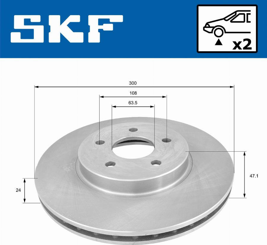 SKF VKBD 80015 V2 - Bremžu diski ps1.lv