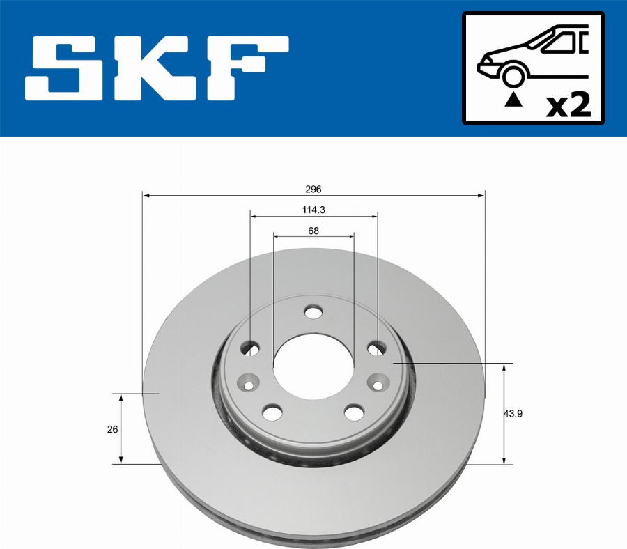 SKF VKBD 80018 V2 - Bremžu diski ps1.lv