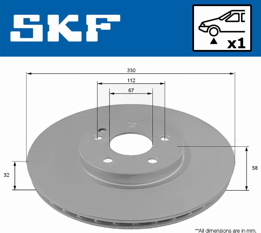 SKF VKBD 80082 V1 - Bremžu diski ps1.lv