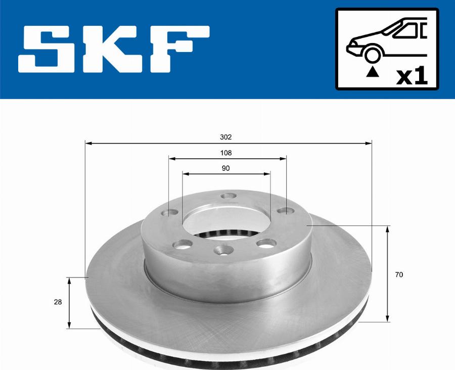 SKF VKBD 80035 V1 - Bremžu diski ps1.lv