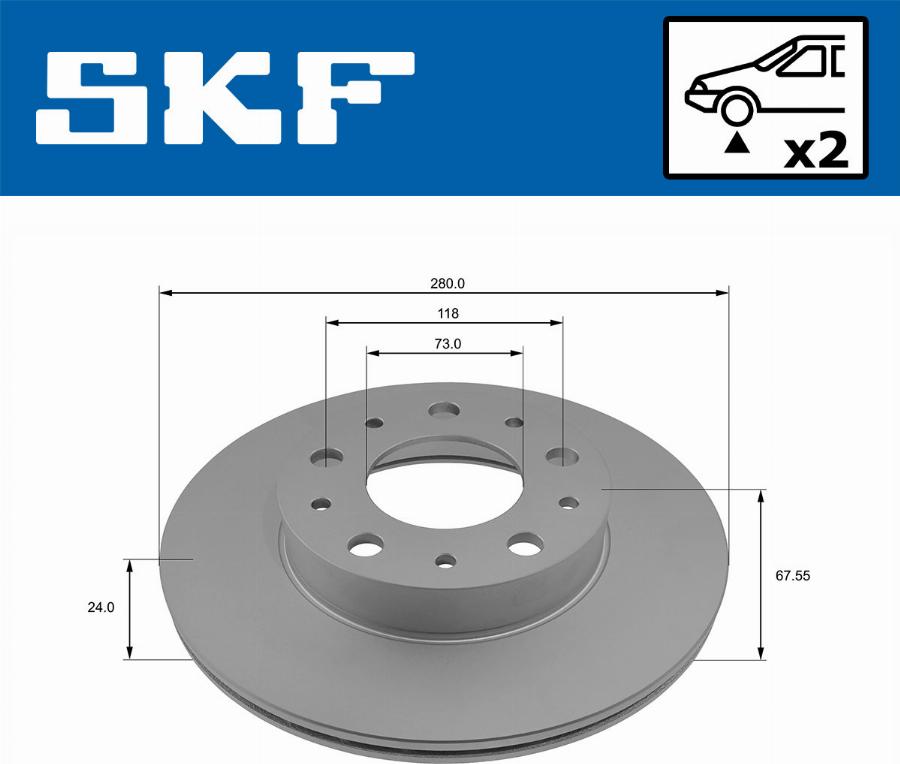 SKF VKBD 80036 V2 - Bremžu diski ps1.lv