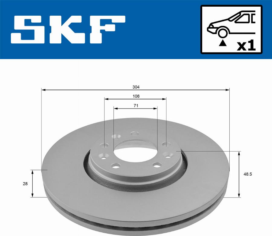 SKF VKBD 80037 V1 - Bremžu diski ps1.lv