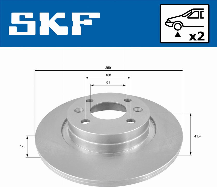 SKF VKBD 80025 S2 - Bremžu diski ps1.lv