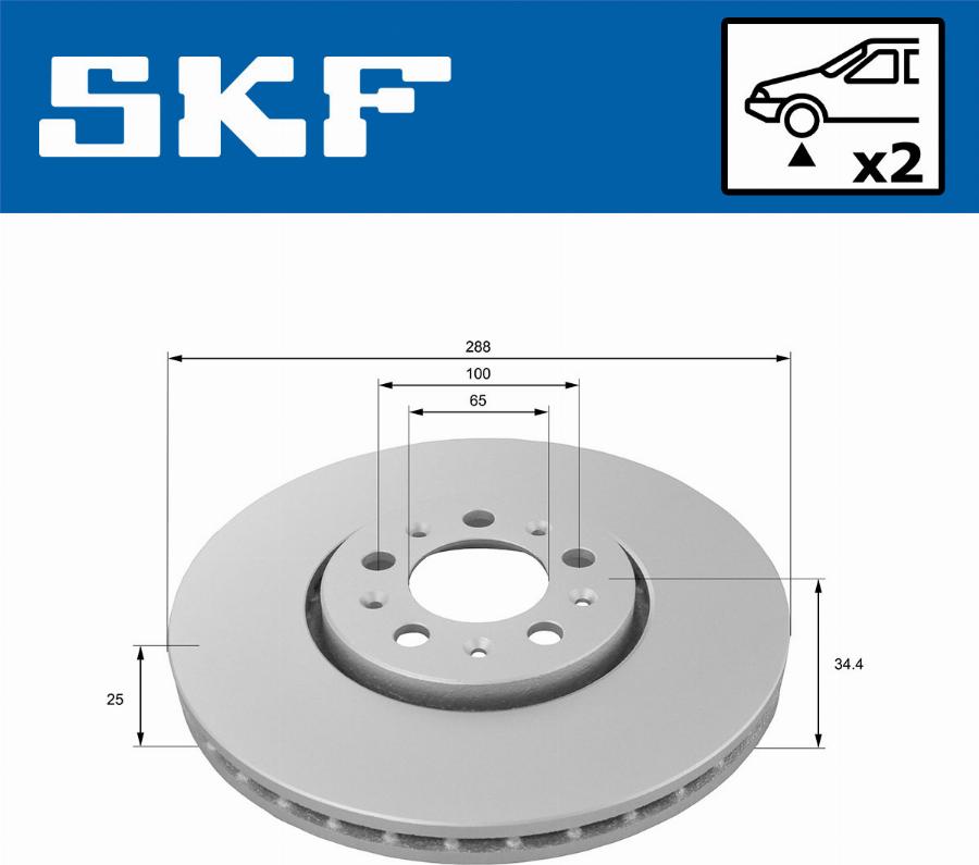 SKF VKBD 80074 V2 - Bremžu diski ps1.lv