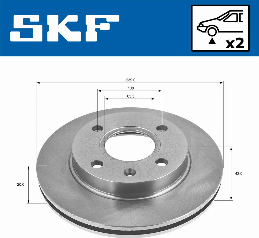 SKF VKBD 80073 V2 - Bremžu diski ps1.lv