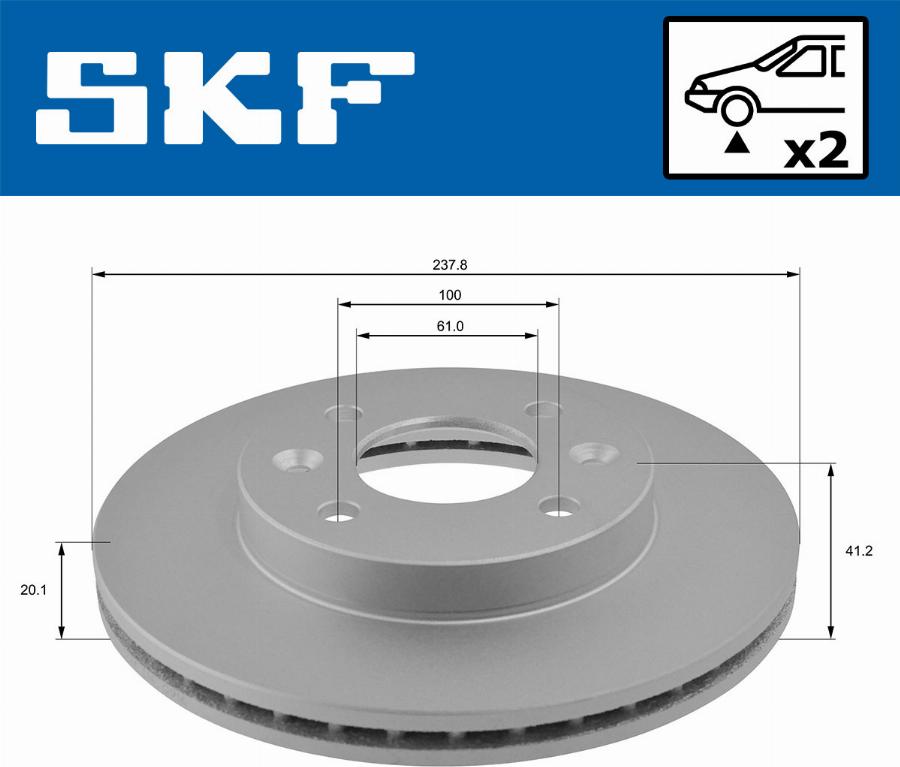 SKF VKBD 80195 V2 - Bremžu diski ps1.lv