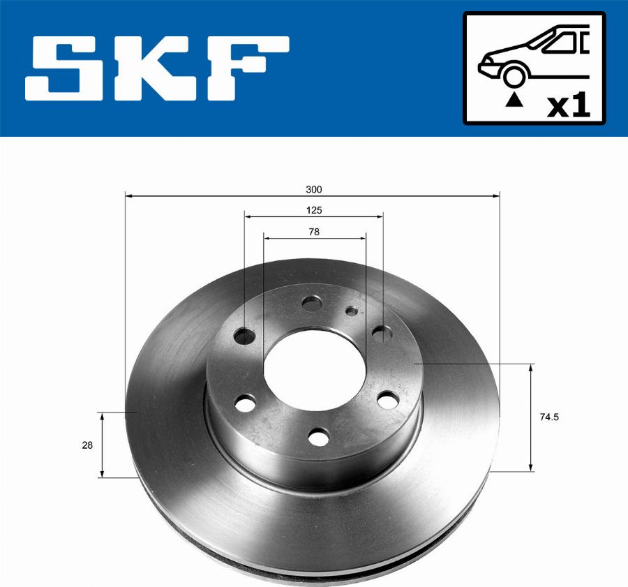 SKF VKBD 80156 V1 - Bremžu diski ps1.lv