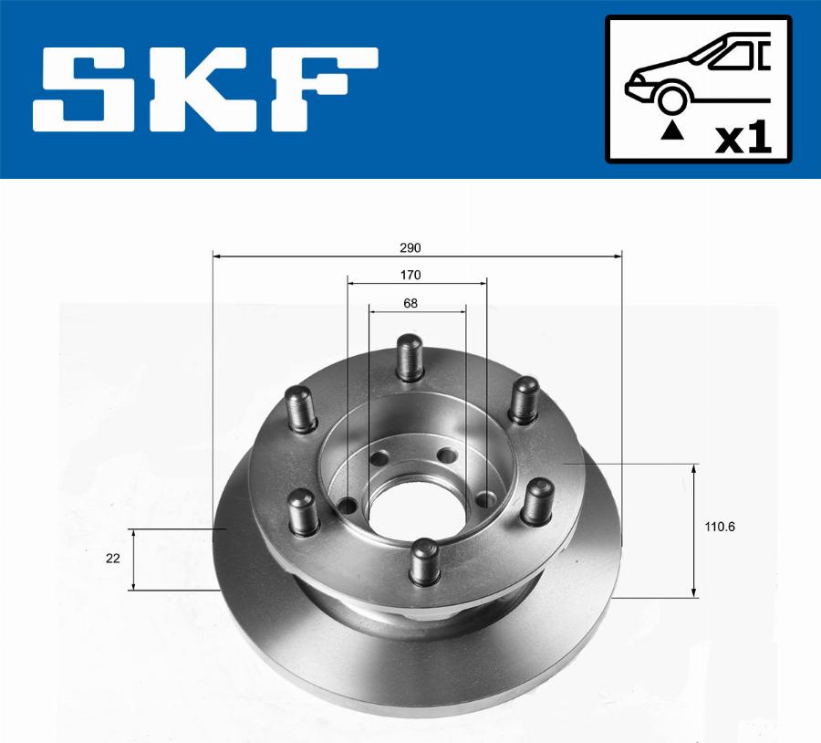 SKF VKBD 80157 S1 - Bremžu diski ps1.lv