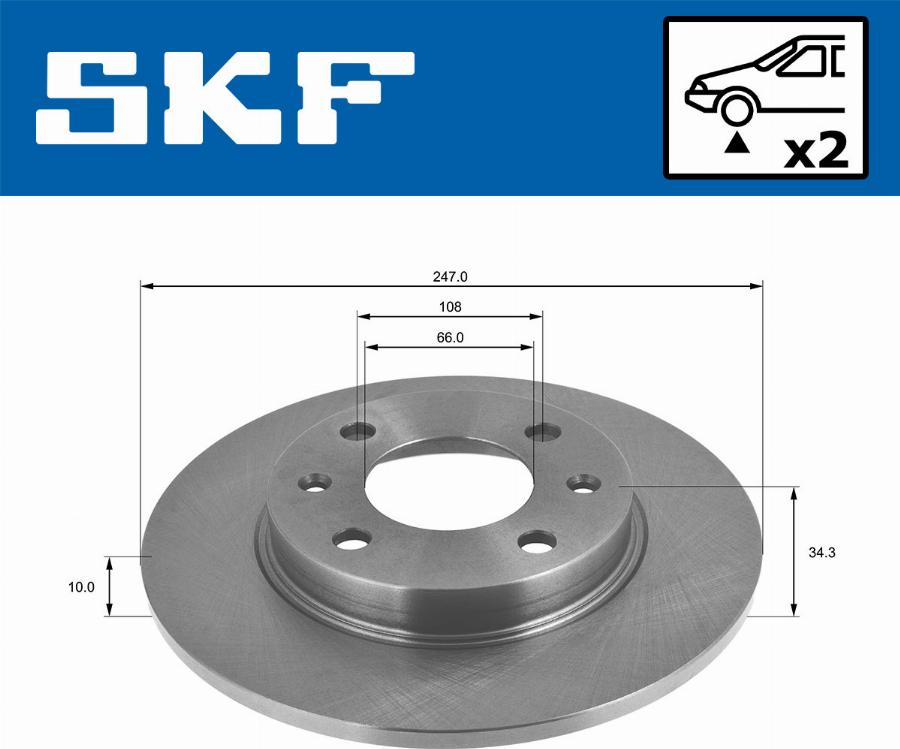 SKF VKBD 80165 S2 - Bremžu diski ps1.lv