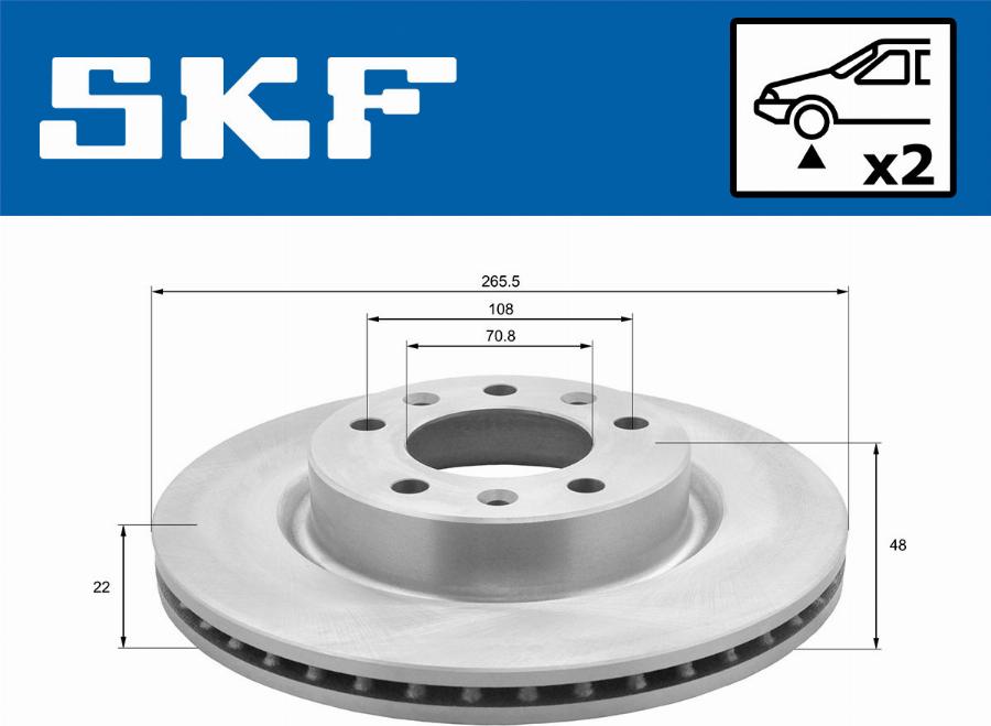 SKF VKBD 80113 V2 - Bremžu diski ps1.lv