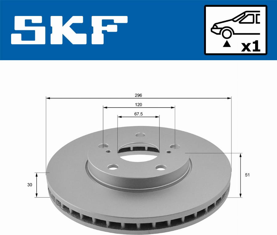 SKF VKBD 80187 V1 - Bremžu diski ps1.lv