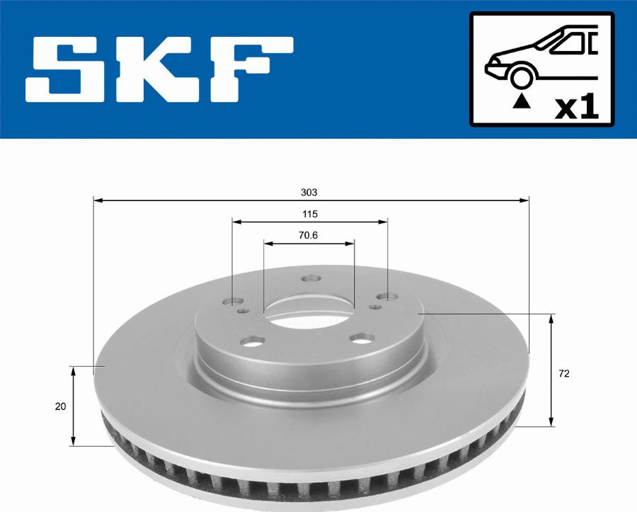 SKF VKBD 80129 V1 - Bremžu diski ps1.lv