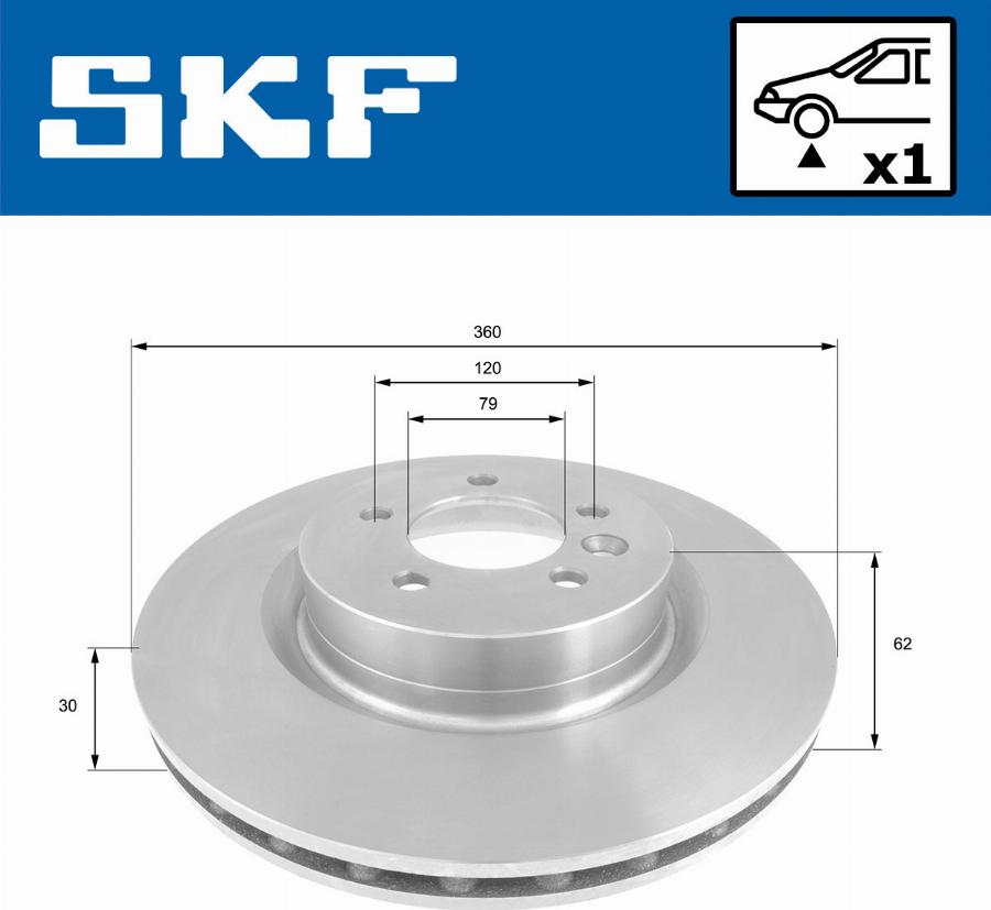 SKF VKBD 80219 V1 - Bremžu diski ps1.lv