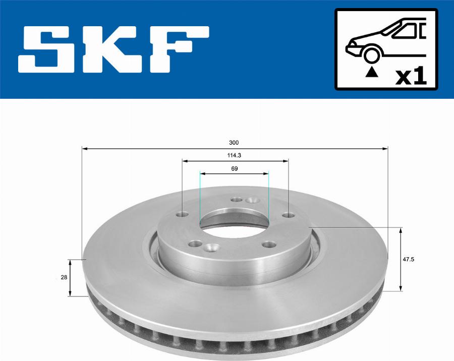 SKF VKBD 80236 V1 - Bremžu diski ps1.lv