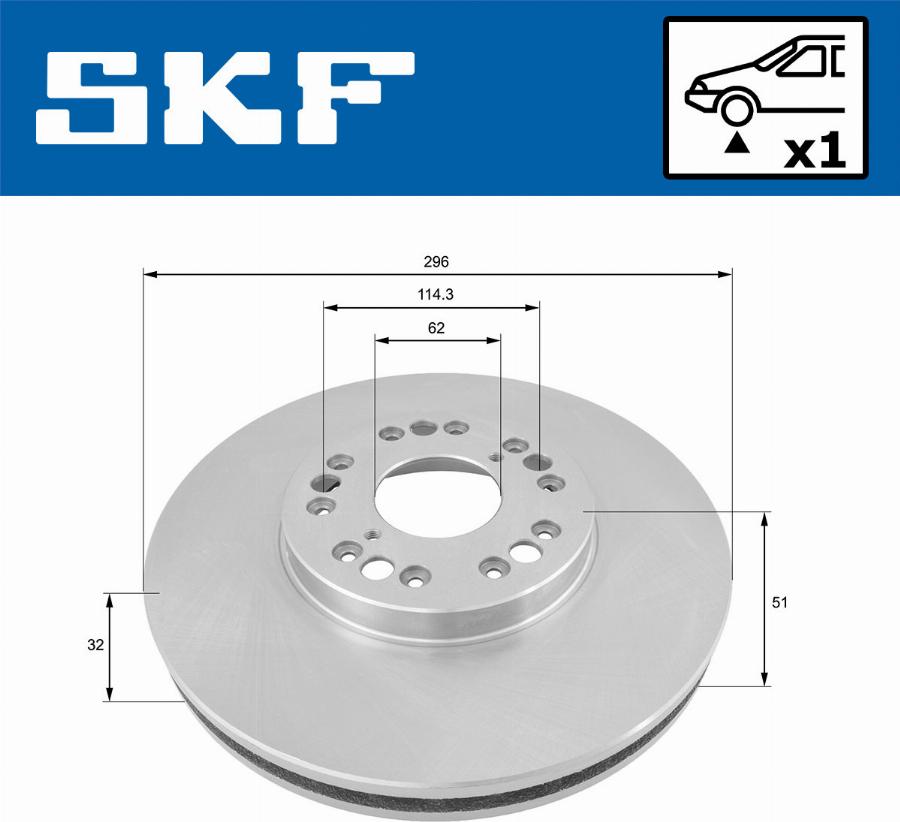 SKF VKBD 80278 V1 - Bremžu diski ps1.lv