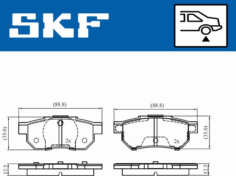 SKF VKBP 90996 - Bremžu uzliku kompl., Disku bremzes ps1.lv