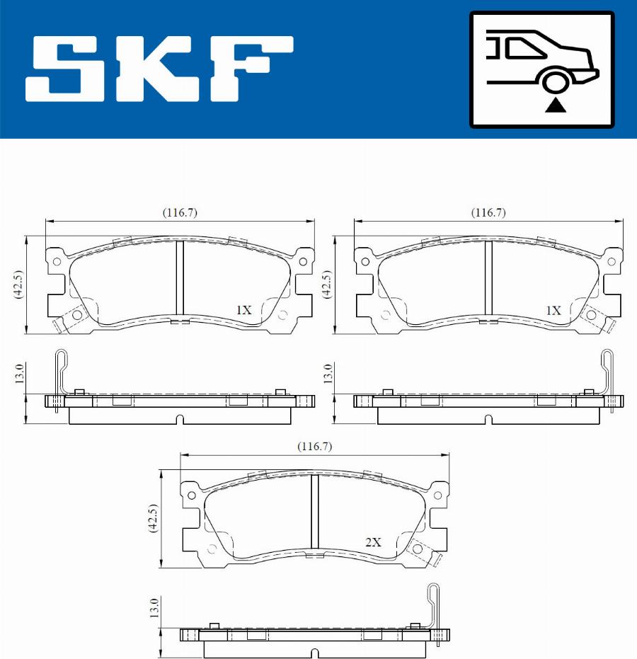 SKF VKBP 90902 A - Bremžu uzliku kompl., Disku bremzes ps1.lv