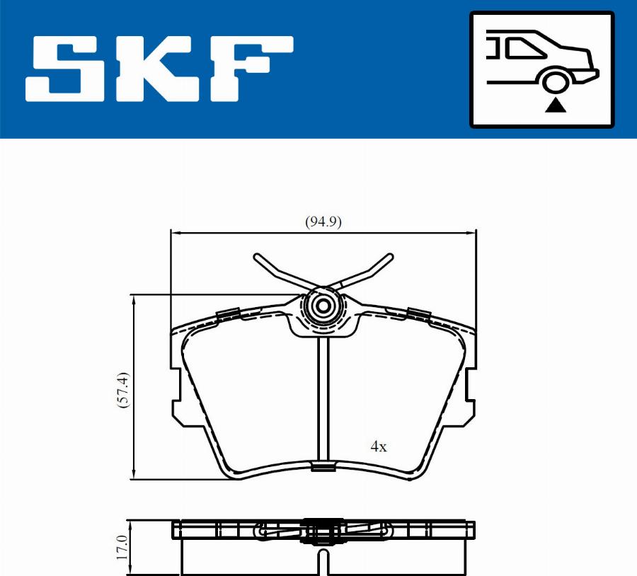 SKF VKBP 90983 - Bremžu uzliku kompl., Disku bremzes ps1.lv