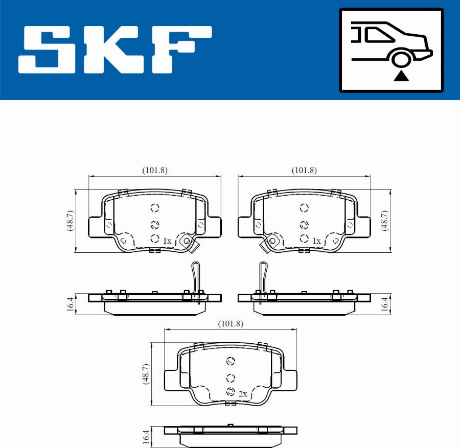 SKF VKBP 90496 A - Bremžu uzliku kompl., Disku bremzes ps1.lv