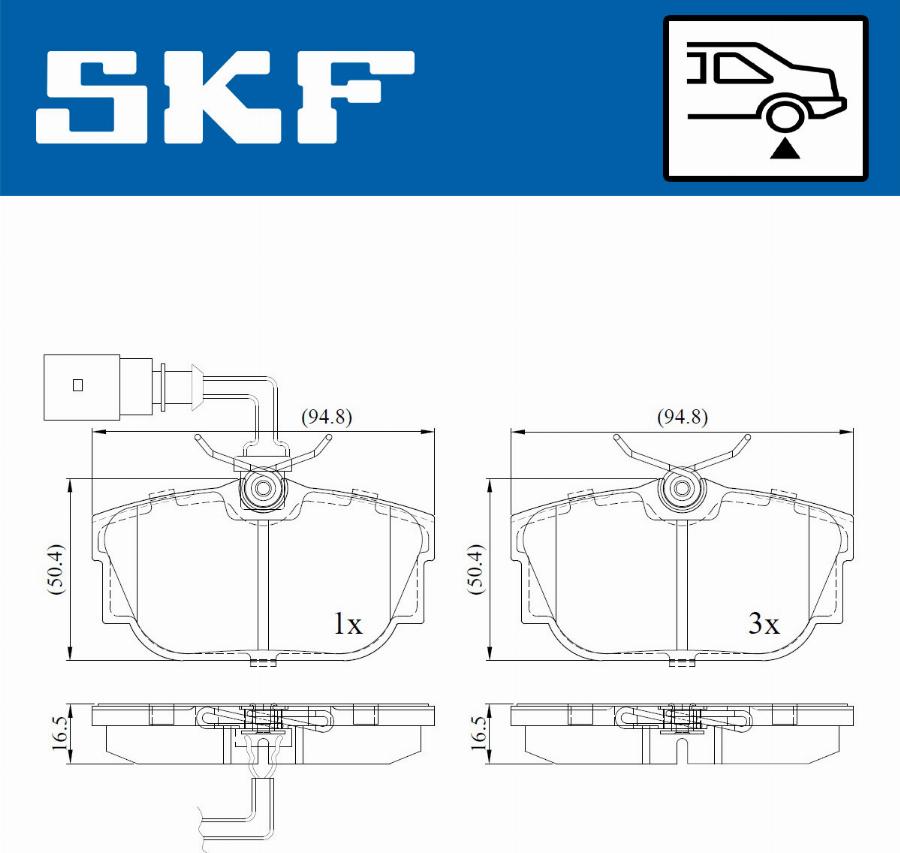 SKF VKBP 90493 E - Bremžu uzliku kompl., Disku bremzes ps1.lv