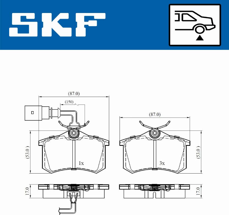 SKF VKBP 90452 E - Bremžu uzliku kompl., Disku bremzes ps1.lv