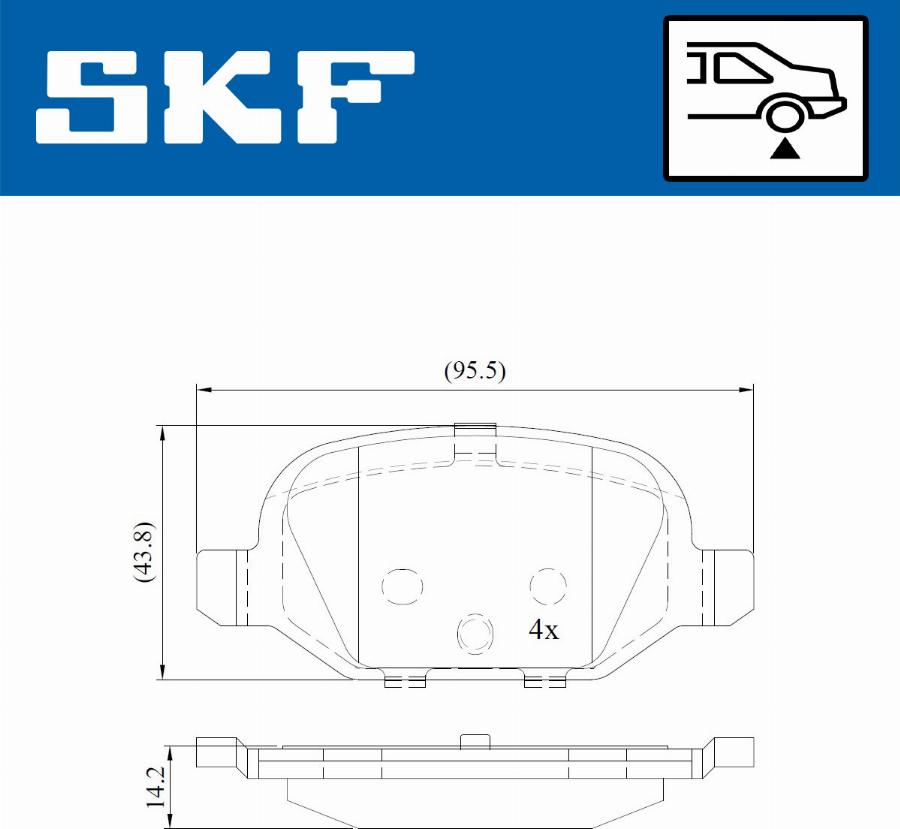 SKF VKBP 90414 - Bremžu uzliku kompl., Disku bremzes ps1.lv