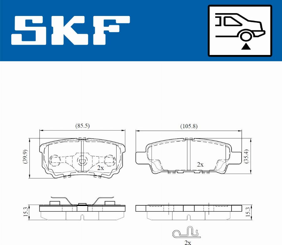 SKF VKBP 90416 A - Bremžu uzliku kompl., Disku bremzes ps1.lv