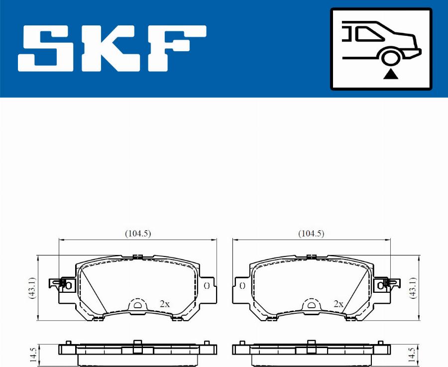 SKF VKBP 90418 A - Bremžu uzliku kompl., Disku bremzes ps1.lv