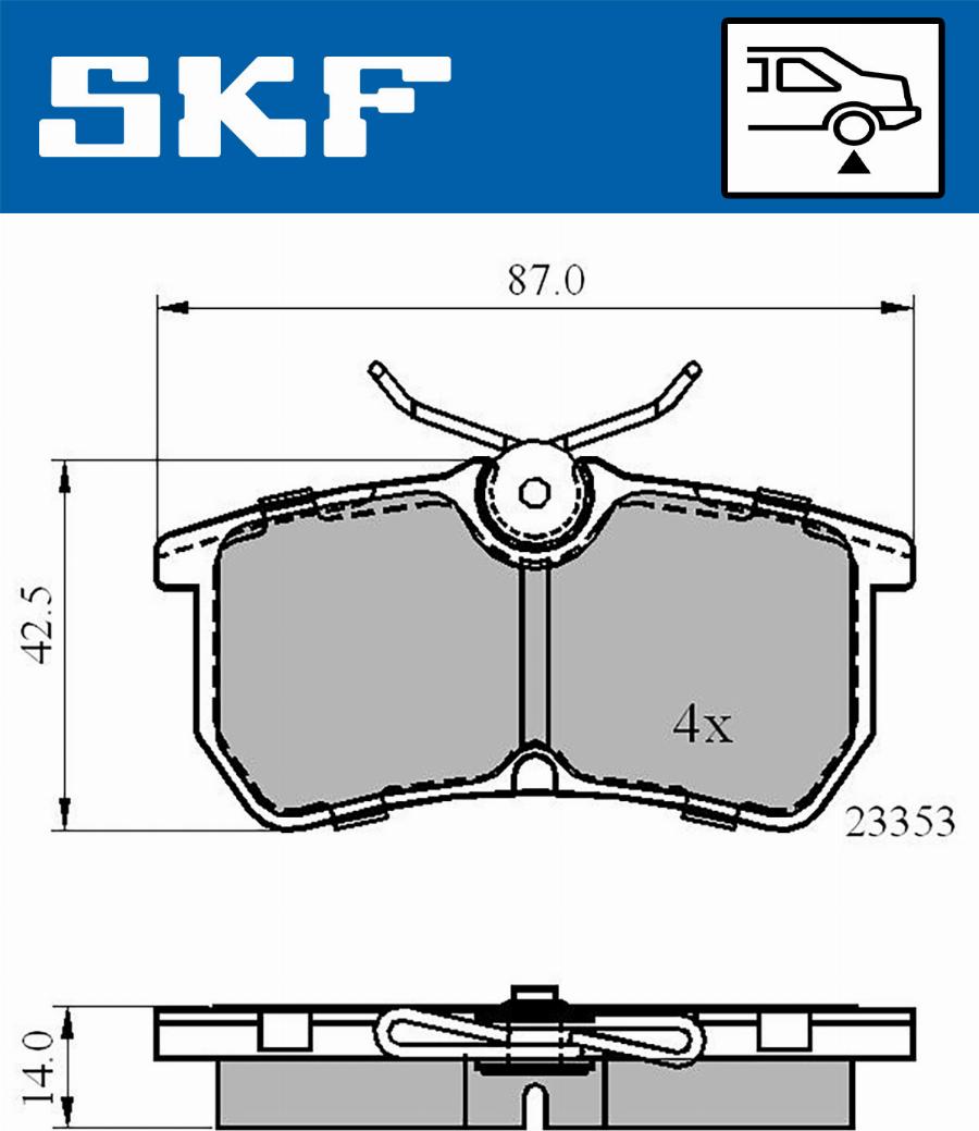 SKF VKBP 90484 - Bremžu uzliku kompl., Disku bremzes ps1.lv