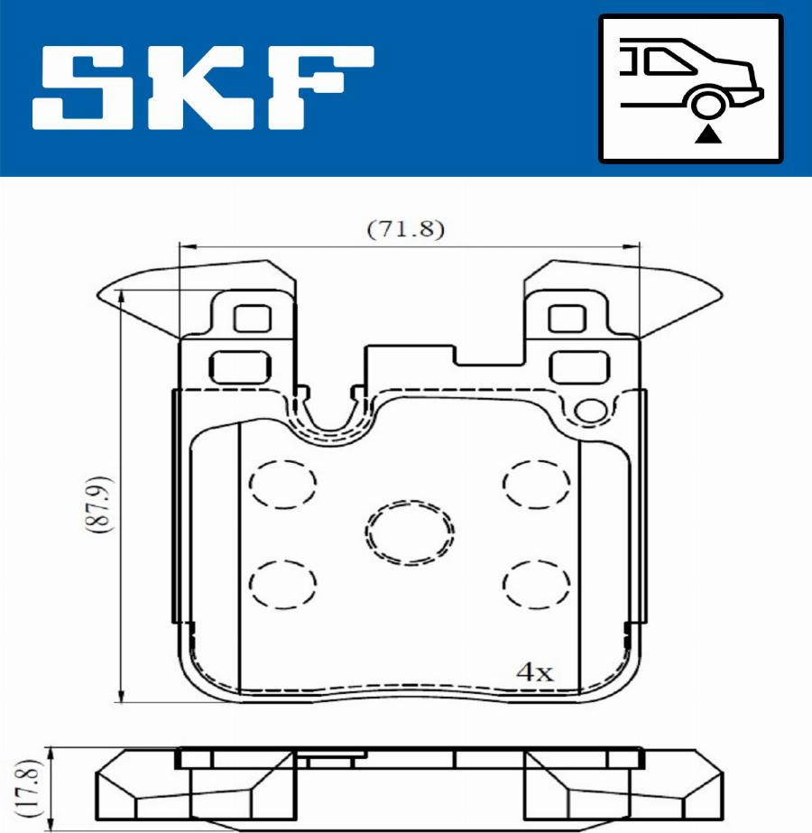 SKF VKBP 90554 - Bremžu uzliku kompl., Disku bremzes ps1.lv