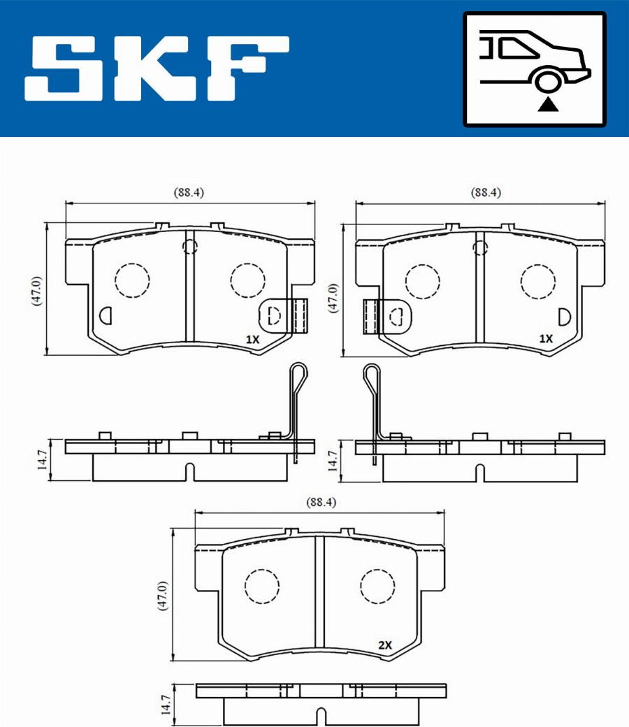 SKF VKBP 90505 A - Bremžu uzliku kompl., Disku bremzes ps1.lv